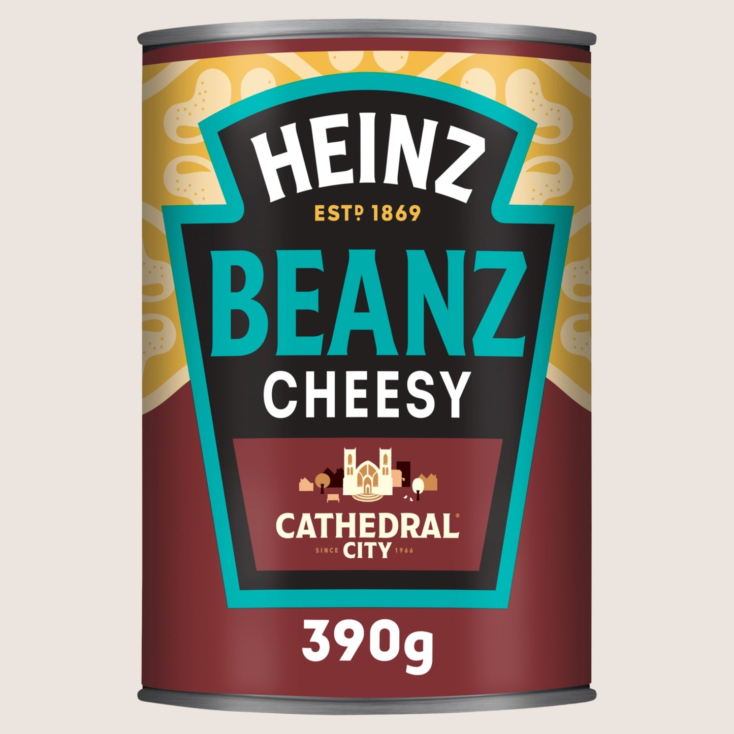 Heinz Cathedral City Cheesy Tinned Baked Beans Classic Recipe 390g