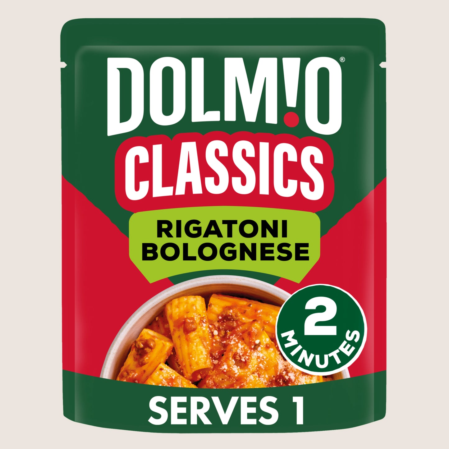 Dolmio Classics Rigatoni Bolognese Microwave Instant Pasta Meal No Artificial Additives 250g