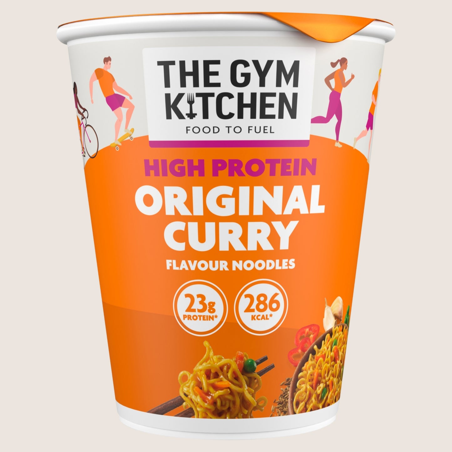 The Gym Kitchen Original Curry Flavour Noodles Vegan Friendly 64g