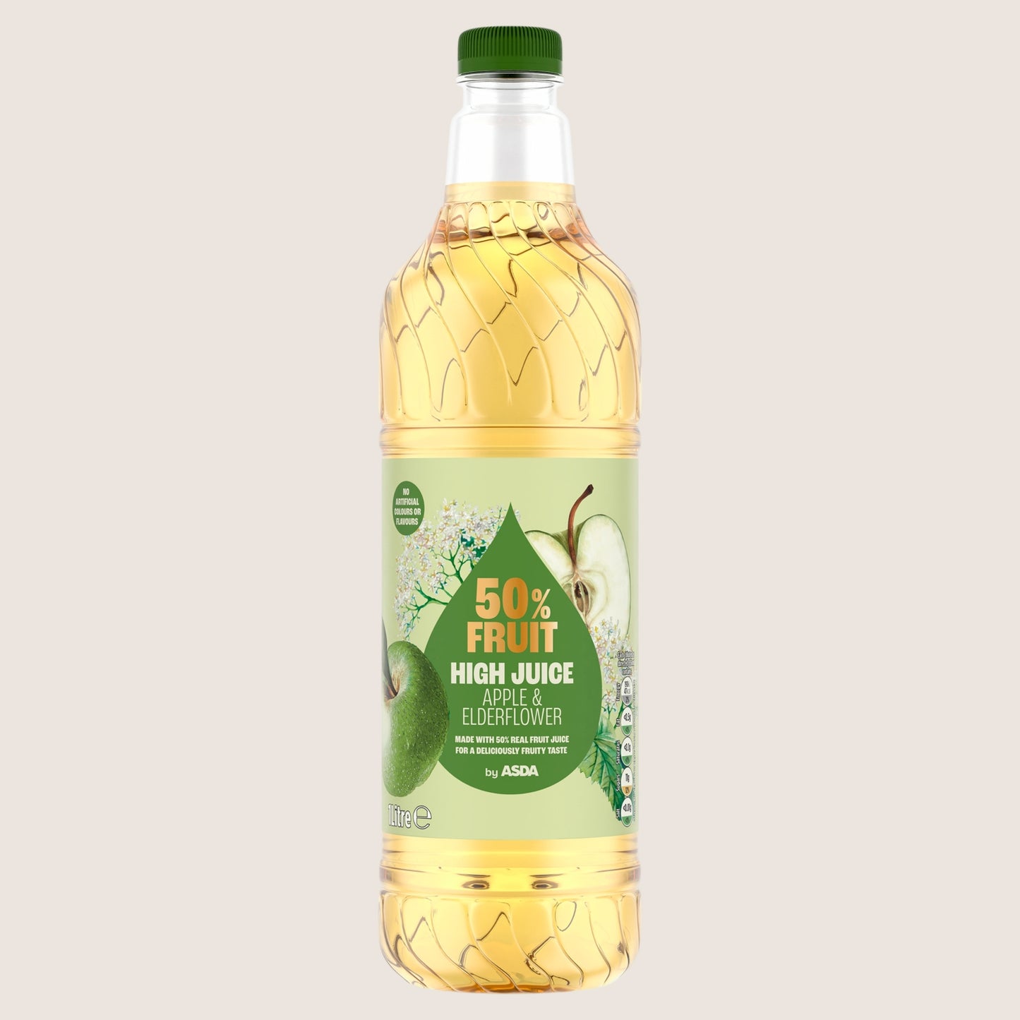 ASDA 50% Fruit High Juice Apple & Elderflower High Juice 1 Litre