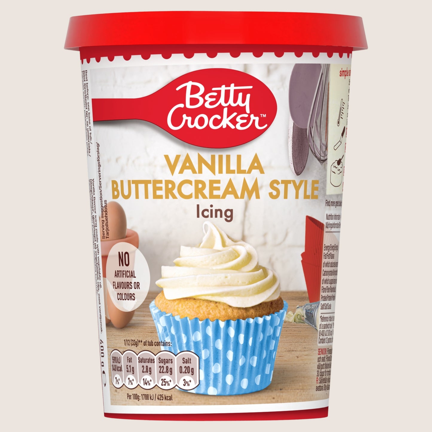 Betty Crocker Vanilla Buttercream Flavour Icing Premium Quality 400g