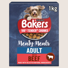 Bakers Meaty Meals Beef Dry Dog Food Complete Nutrition 1kg