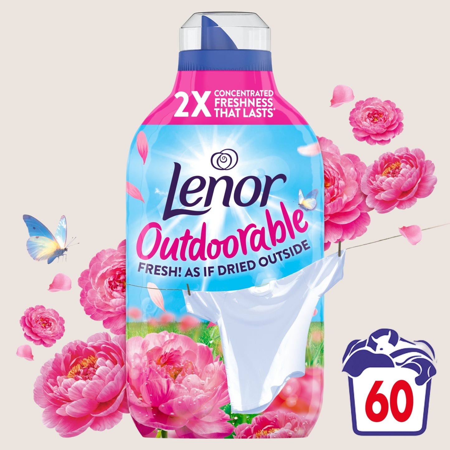 Lenor Outdoorable Floral Fresh Fabric Conditioner 60 Washes