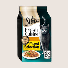 Sheba Fresh Cusine Taste of Rome Wet Cat Food Poultry in Gravy Pouch No Artificial Additives 6x50g
