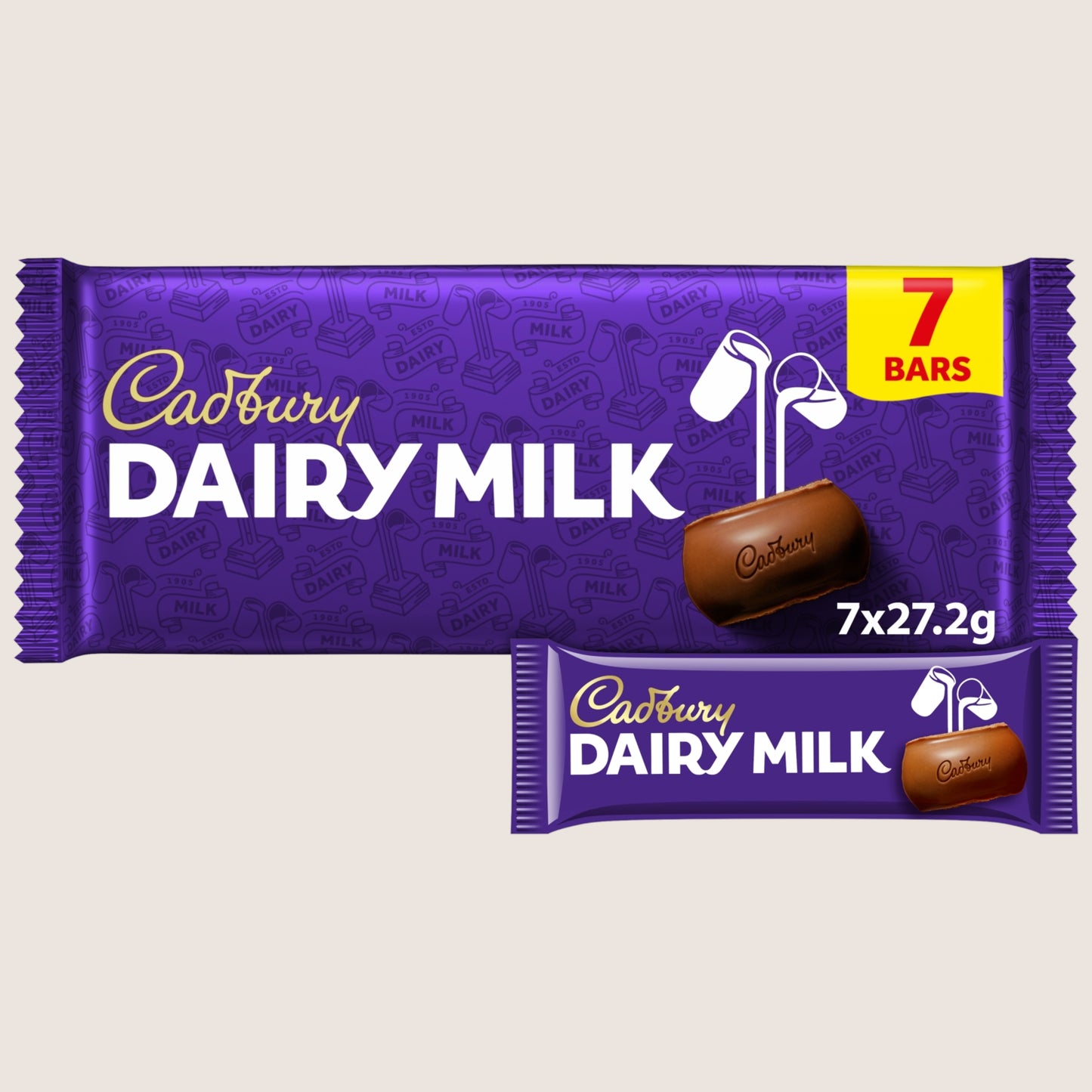 Cadbury Dairy Milk Chocolate Bar 7 Pack 27x2g