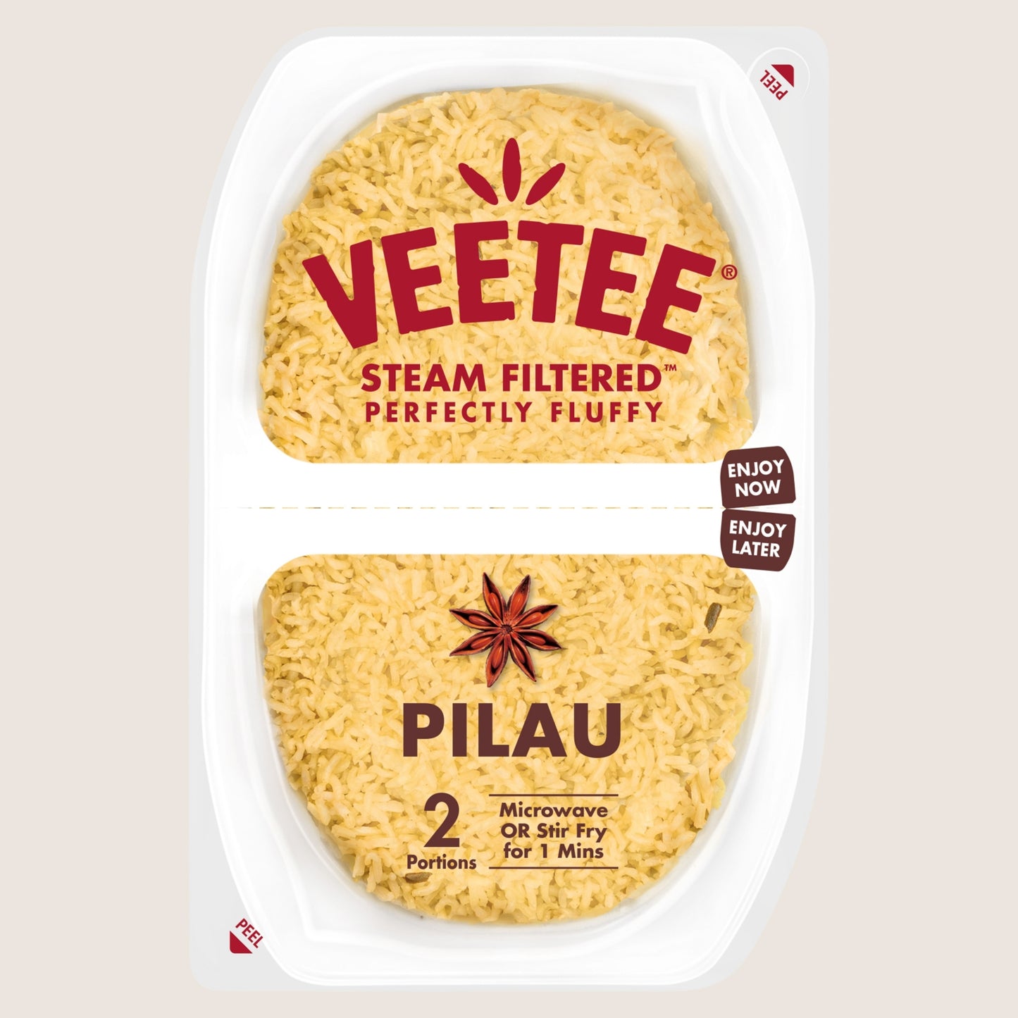 Veetee Steam Filtered Pilau No Artificial Additives 2 x 125g