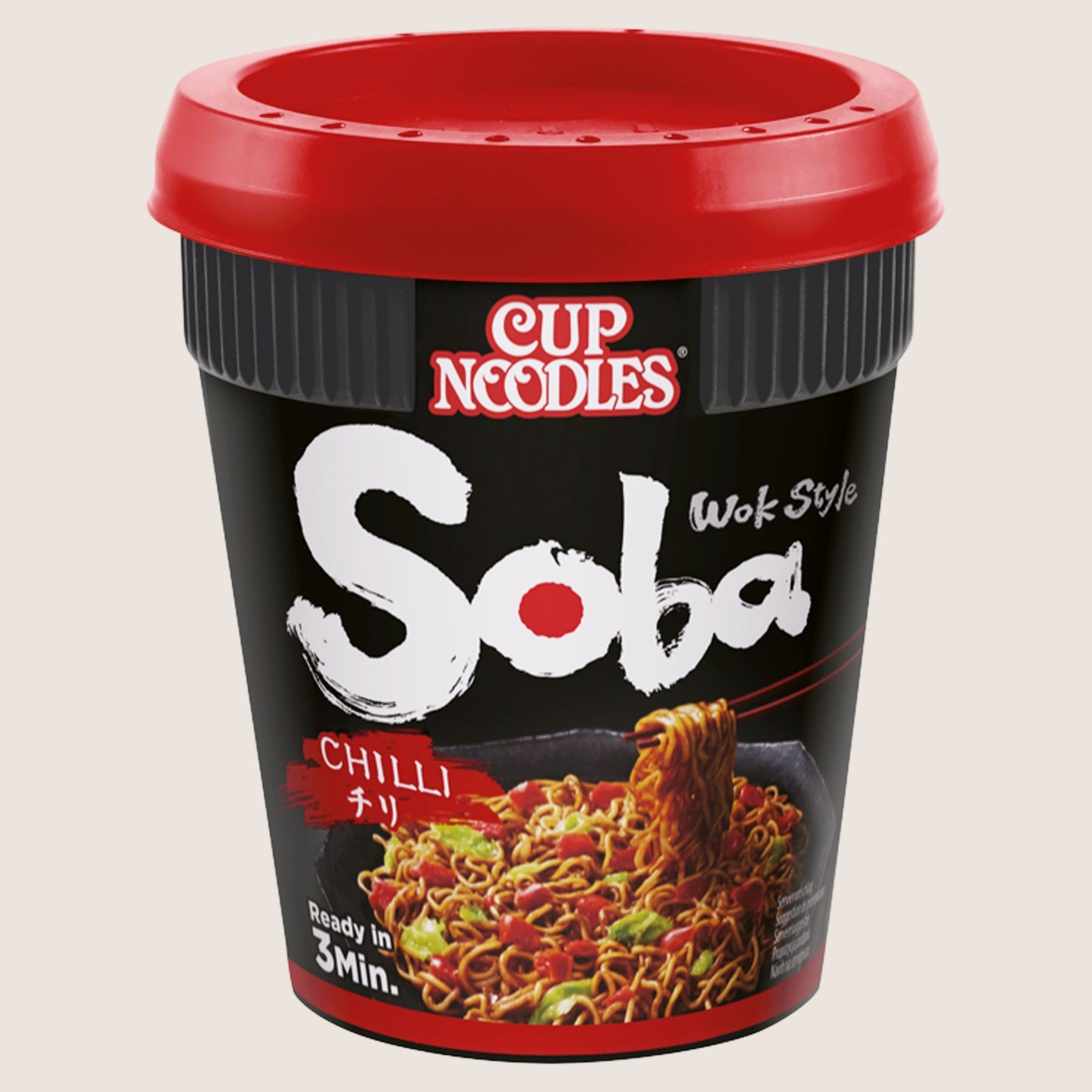 Nissin Nissin Soba Chilli Instant Wok Style Noodles Pot Vegan Friendly 92g