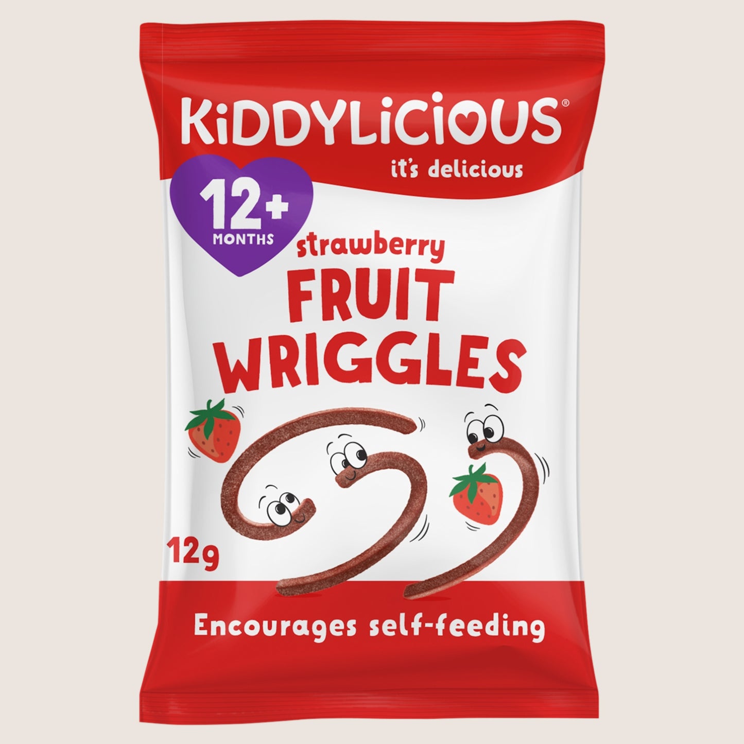 Kiddylicious Strawberry Fruit Wriggles 12+ Months Gluten Free 12g
