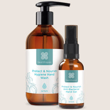 Healthspan Protect & Nourish Hand Wash and Anti−Bacterial Gel Duo Pack
