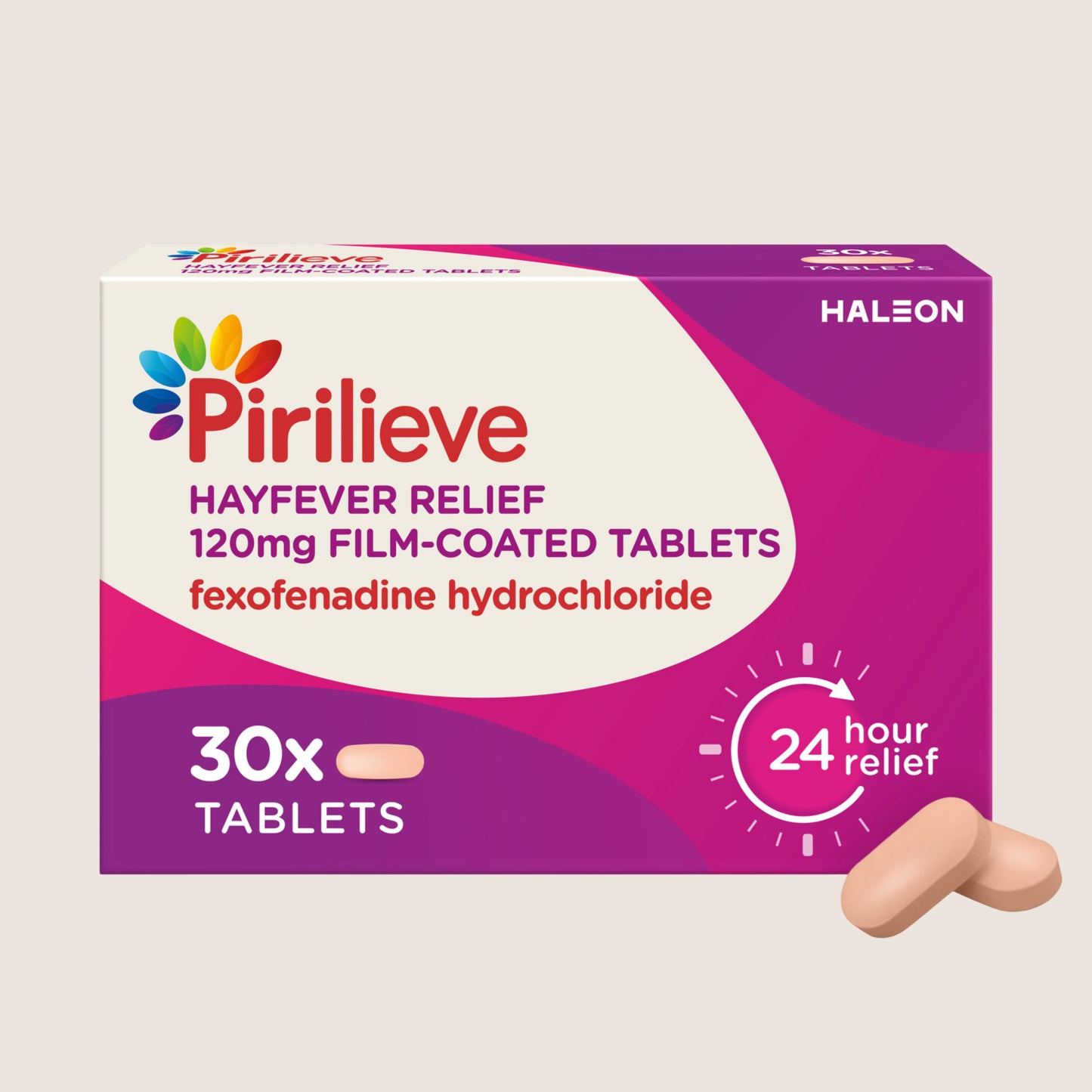 Pirilieve Hayfever Relief Fexofenadine Tablets 30s