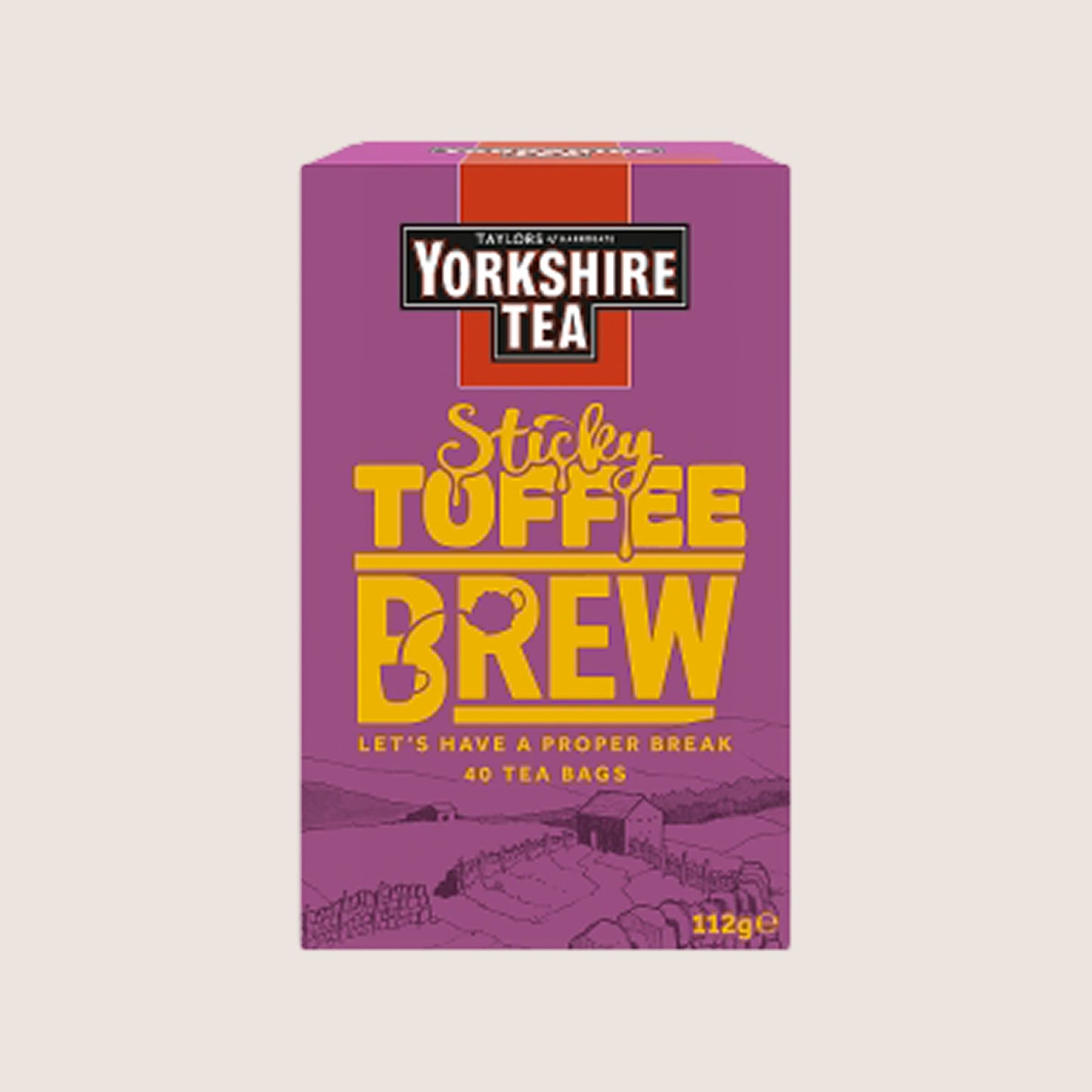 Taylors of Harrogate Yorkshire Tea 40 Sticky Toffee Brew Tea Bags Rainforest Alliance Certified 112g