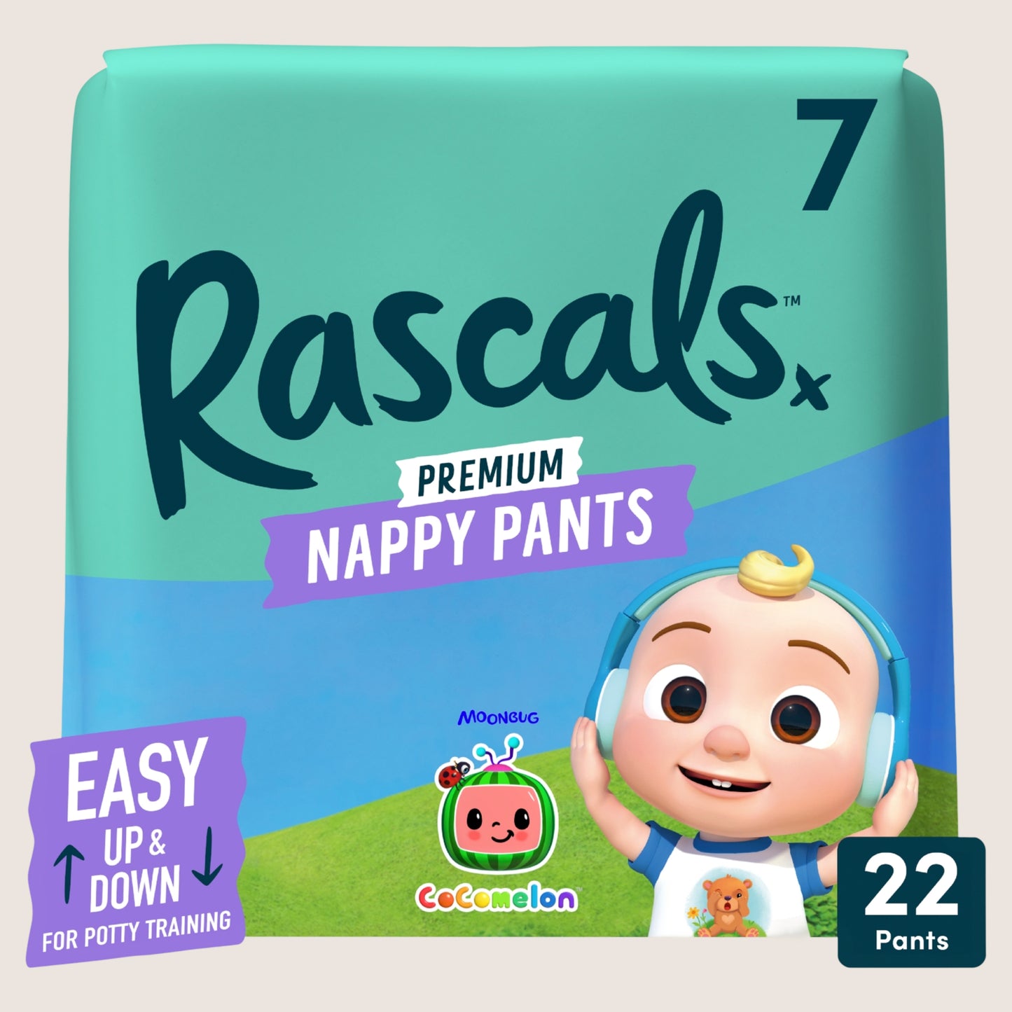 RASCALS 22 Premium Nappy Pants 7 17+ kg Gentle Formula
