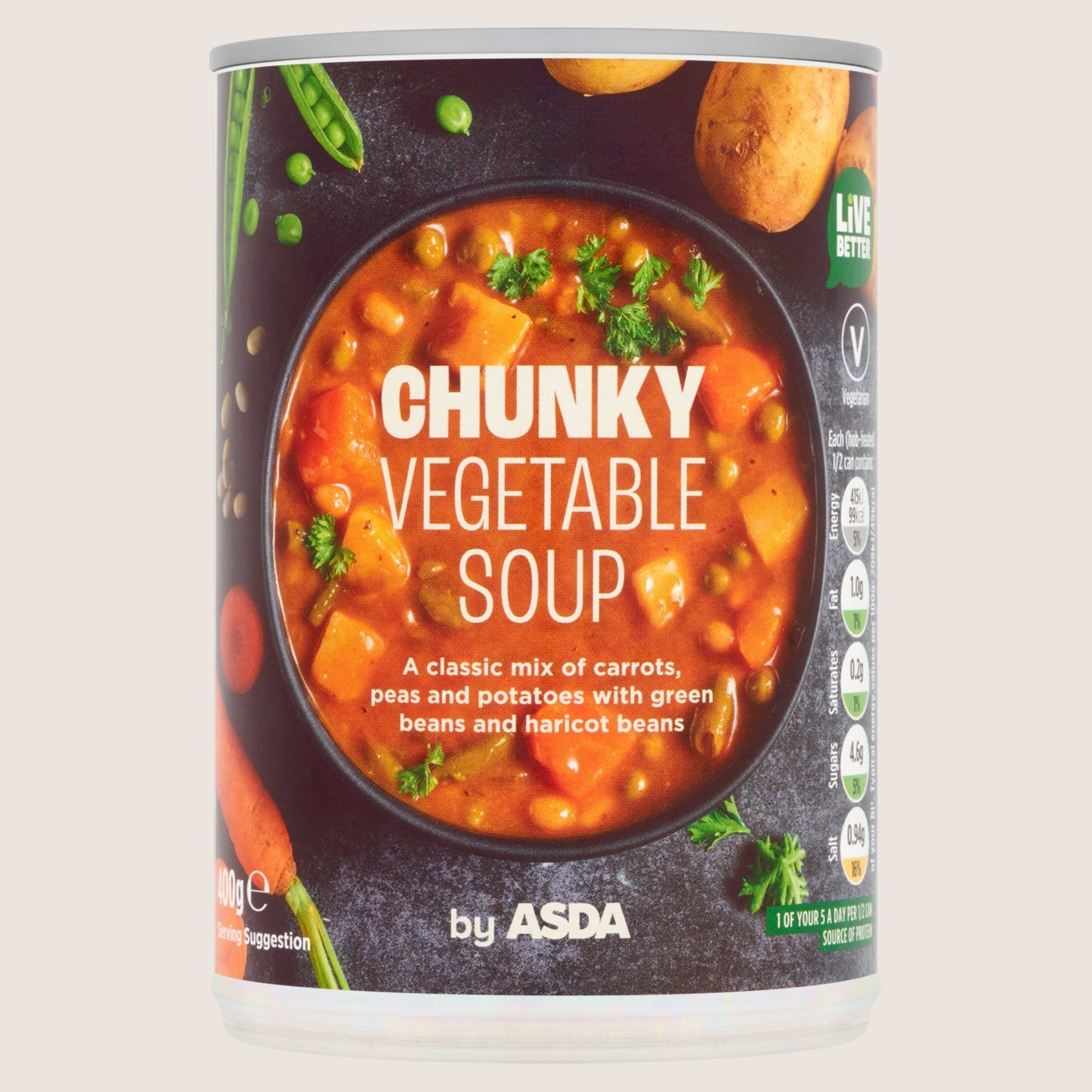 ASDA Chunky Vegetable Soup Ready to Serve 400g