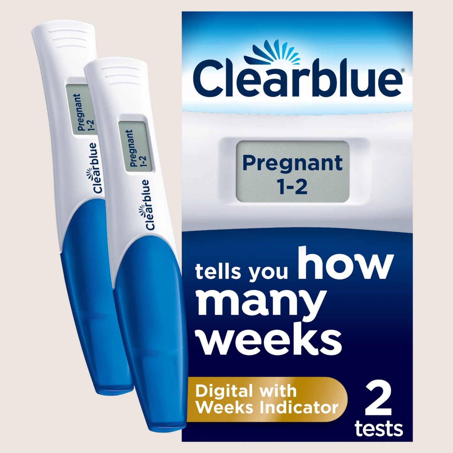 Clearblue Pregnancy Test Digital with Weeks Indicator 2 Tests