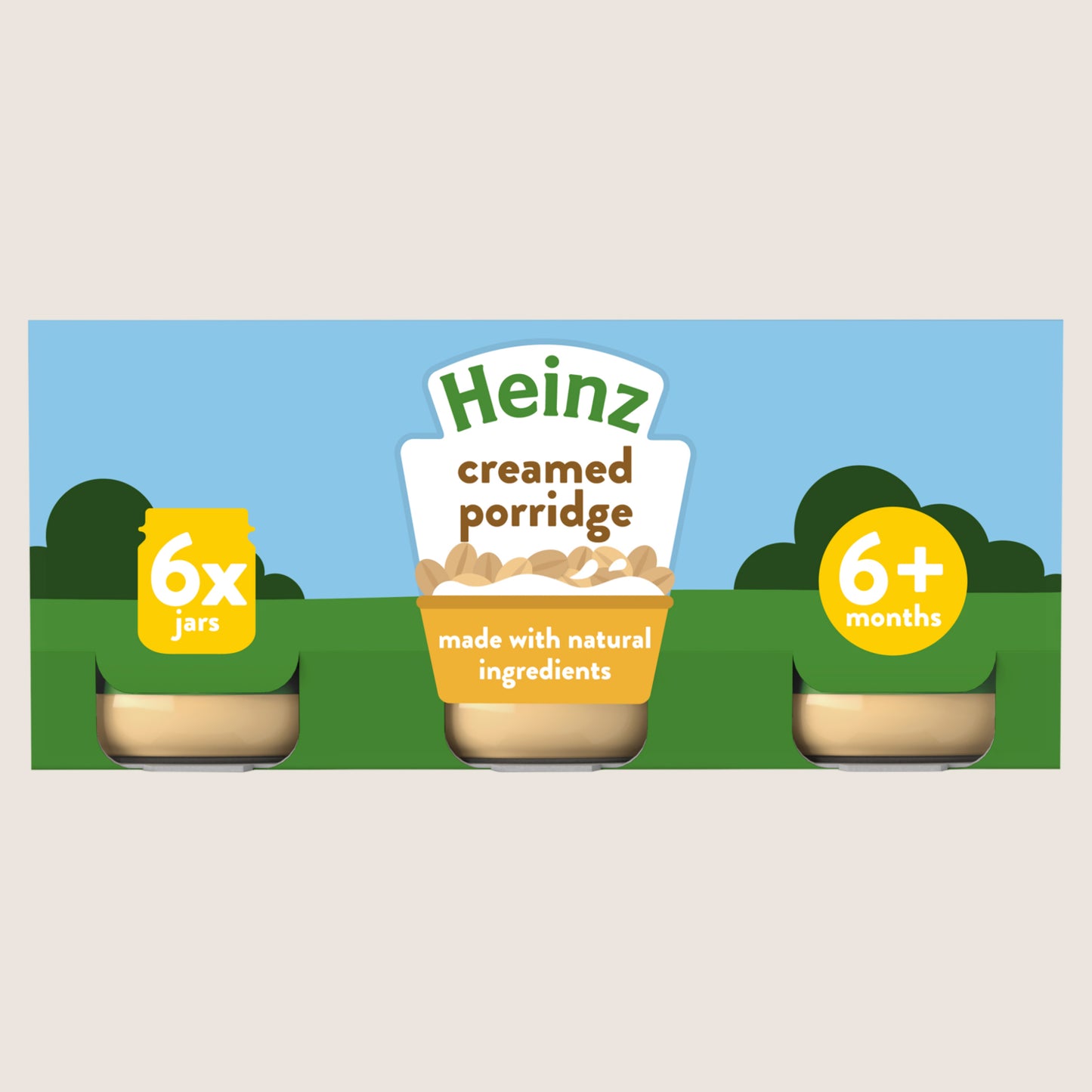 Heinz By Nature Creamed Porridge Baby Food 6+ Months No Artificial Additives 6 x 120g