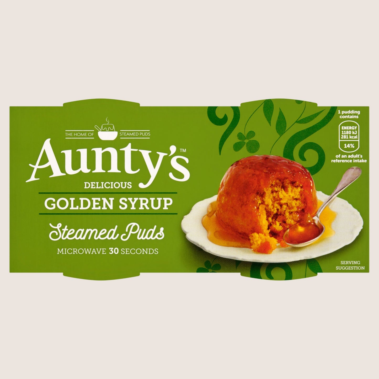 Aunty's Delicious Golden Syrup Steamed Puds No Artificial Additives 2 x 95g