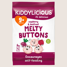 Kiddylicious Raspbery & Beetroot Melty Buttons 9+ Months Gentle Formula 5 x 6g
