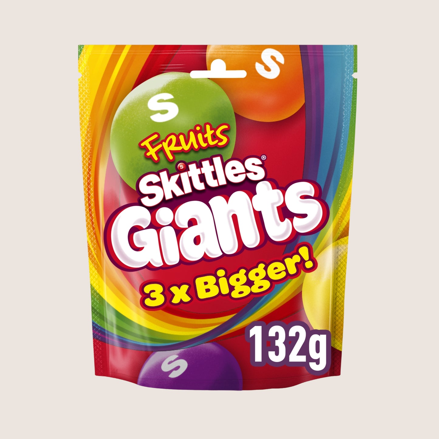 Skittles Giants Fruit Flavoured Sweets Bag 132g