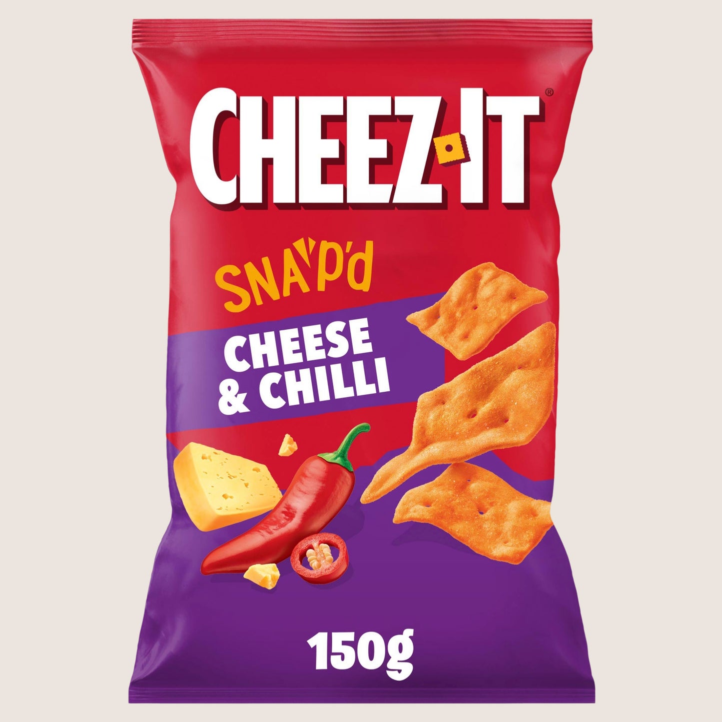 Cheez-It Cheese & Chilli Thin & Crispy Baked Snacks Baked Not Fried 150g