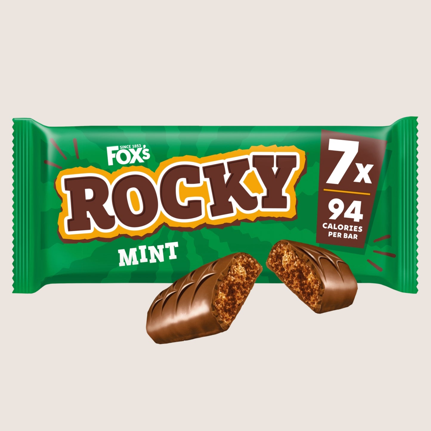 Fox's Biscuits Rocky Mint Biscuit Bars 7 Bars Free From Artificial Additives 138g