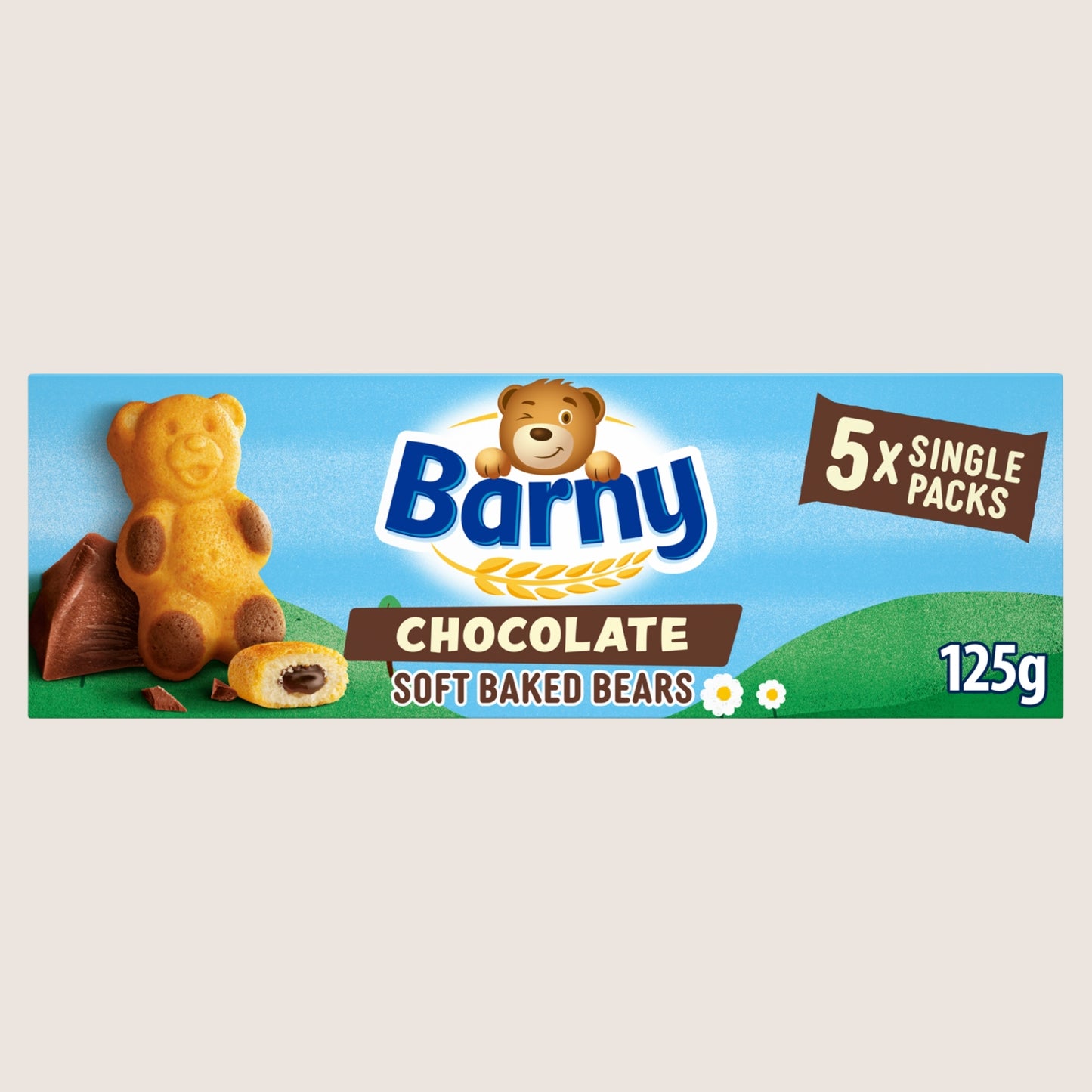 Barny Chocolate Soft Baked Bears Chocolate 5 X 25g