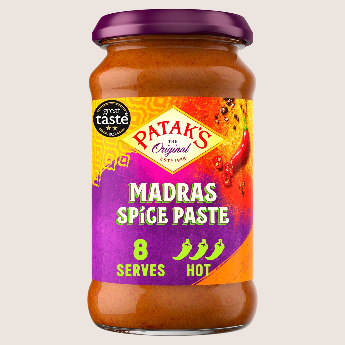 Patak's Madras Curry Spice Paste Gluten Free 283g