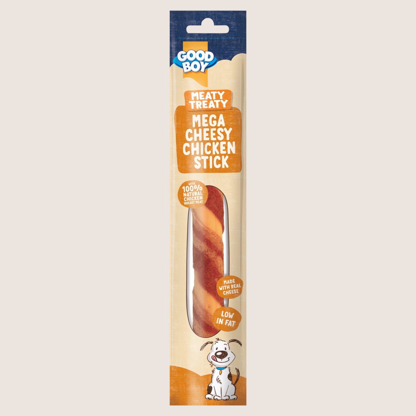 Good Boy Meaty Treaty Mega Cheesy Chicken Stick Nutritionally Complete 110g