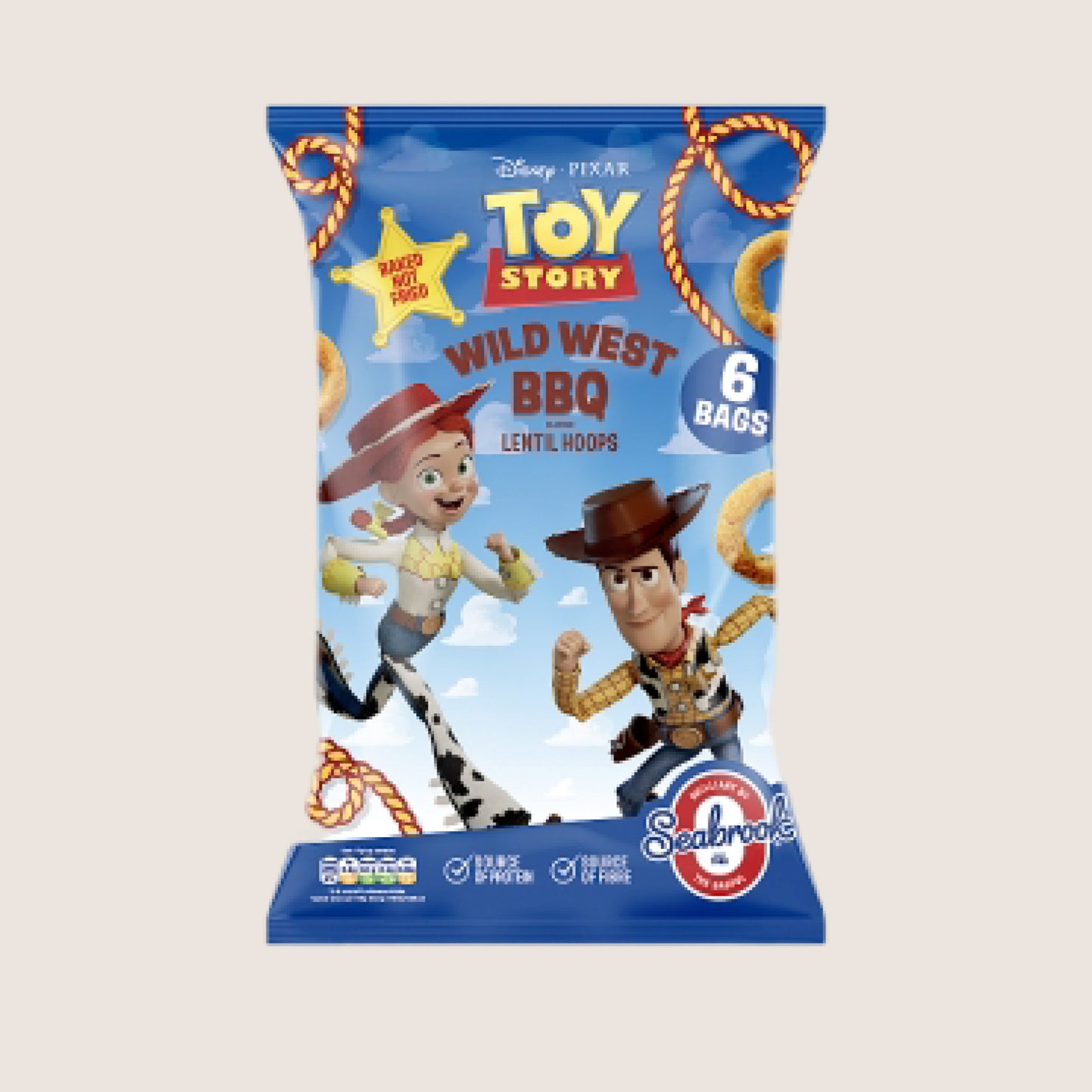Seabrook Toy Story Wild West BBQ Flavour Lentil Hoops Gluten Free 6 x 17g