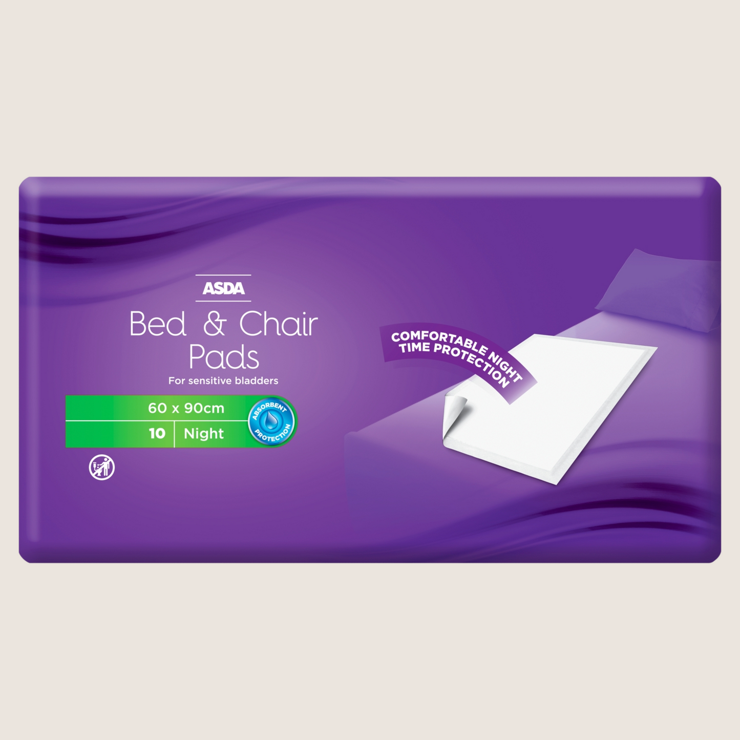 ASDA Night Bed & Chair Pads Gentle Formula