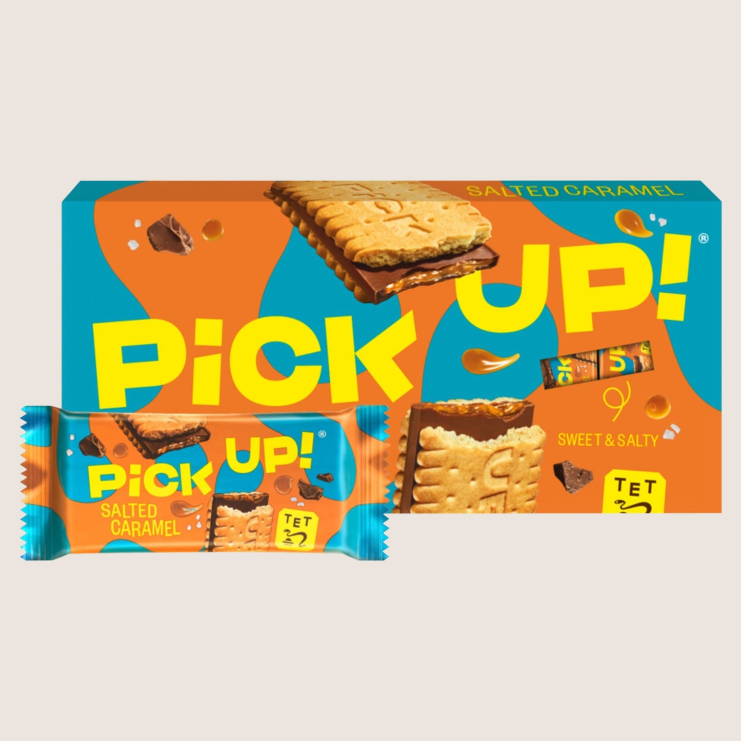 Bahlsen PiCK UP! Salted Caramel Biscuit Bars Free From Artificial Additives 5 Pack