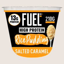 FUEL10K Salted Caramel Flavour High Protein Rice Pudding Dessert Snack Pot No Artificial Additives 210g