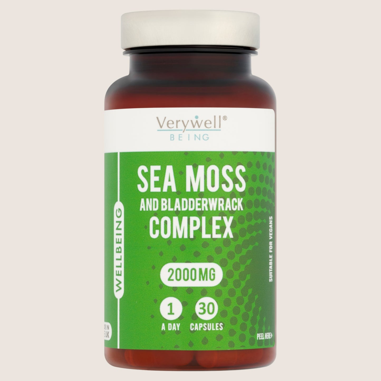 Verywell Being Wellbeing Sea Moss and Bladderwrack Complex 2000mg 1 A Day 30 Capsules