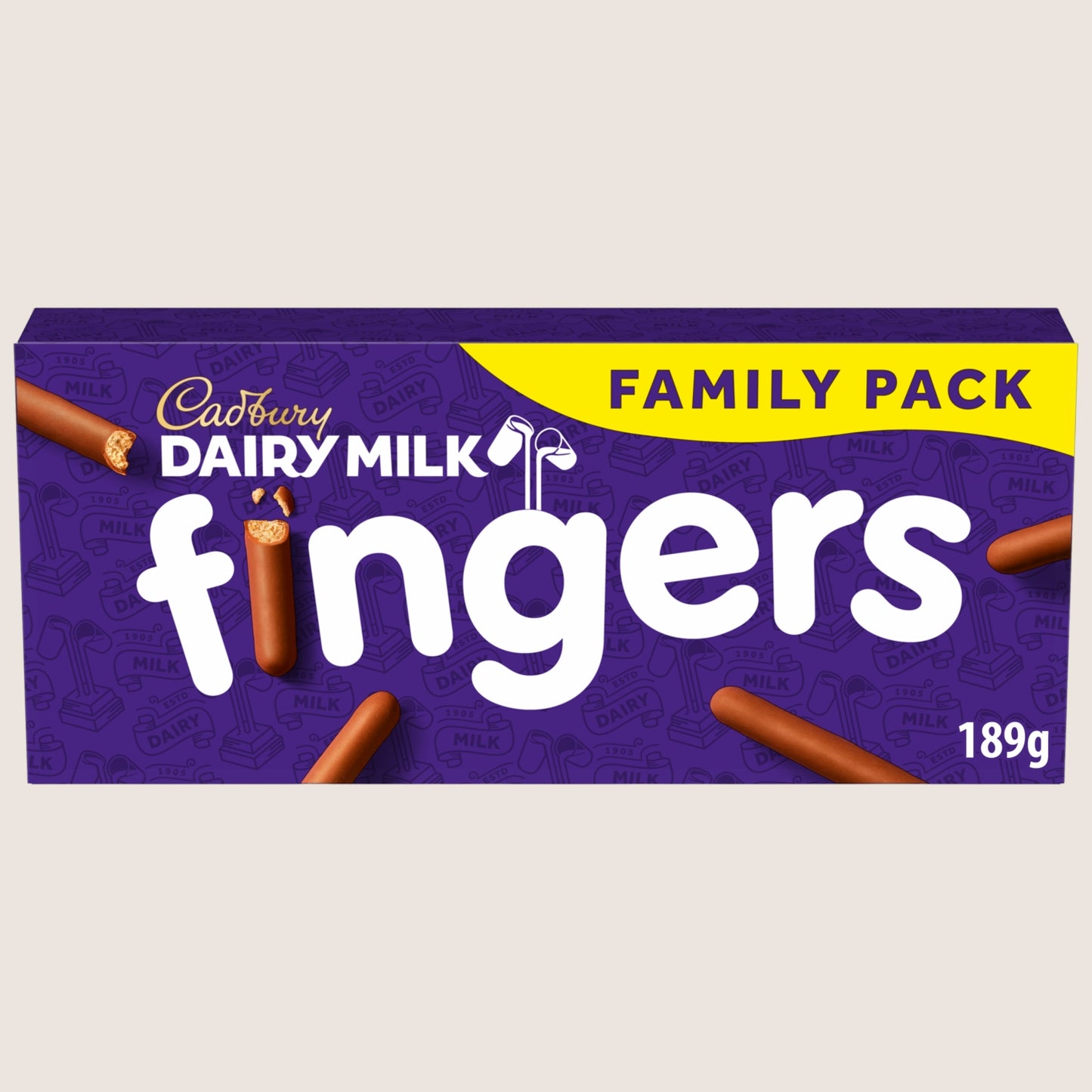 Cadbury Dairy Milk Fingers Milk Chocolate Covered Biscuits Milk Chocolate 189g