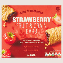 ASDA 6 Strawberry Fruit & Grain Bars  Vitamin Fortified 6 x 37g