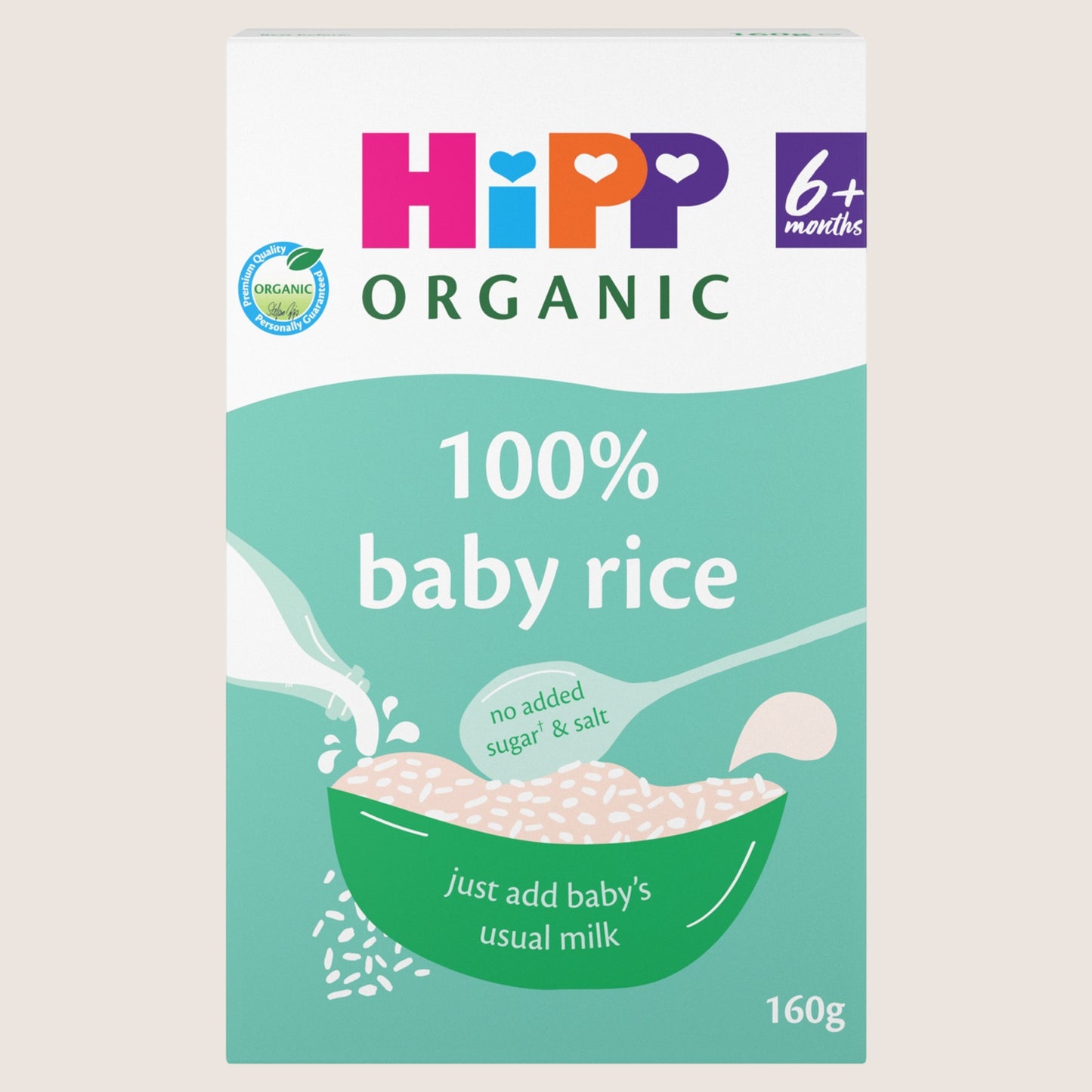 Hipp Organic Baby Rice Baby Cereal 6+ Months 160g