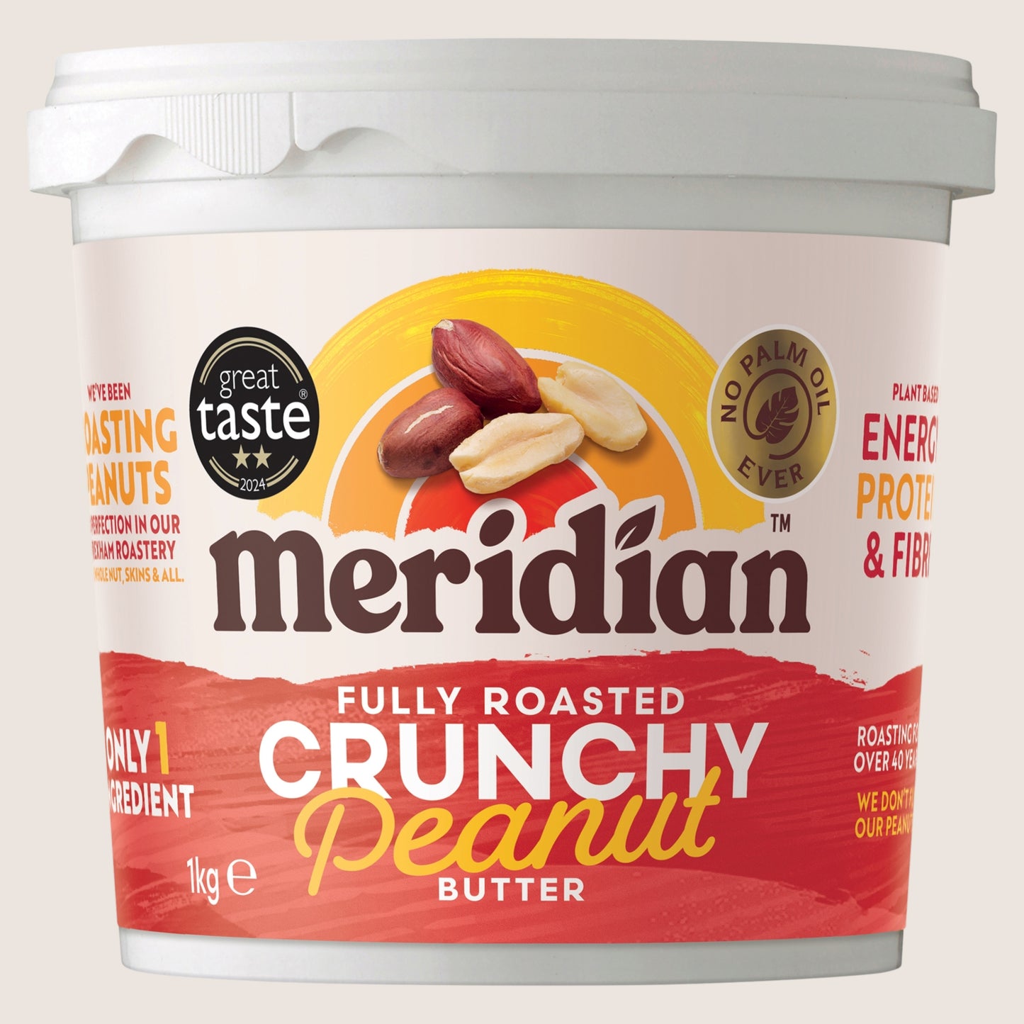 Meridian Crunchy Peanut Butter Palm Oil Free Vitamin Fortified 1Kg