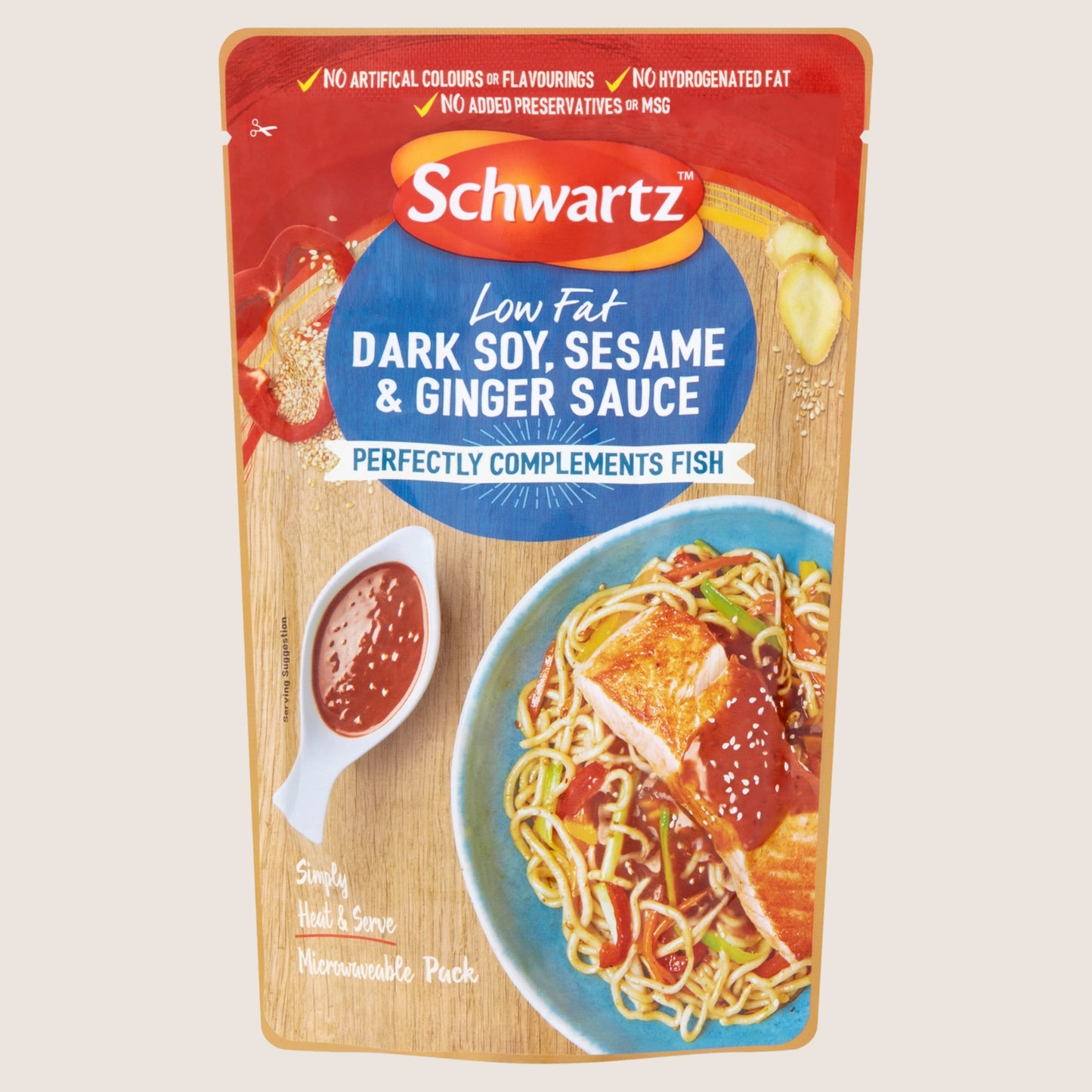 Schwartz Dark Soy, Sesame & Ginger Sauce For Fish No Artificial Additives 300g