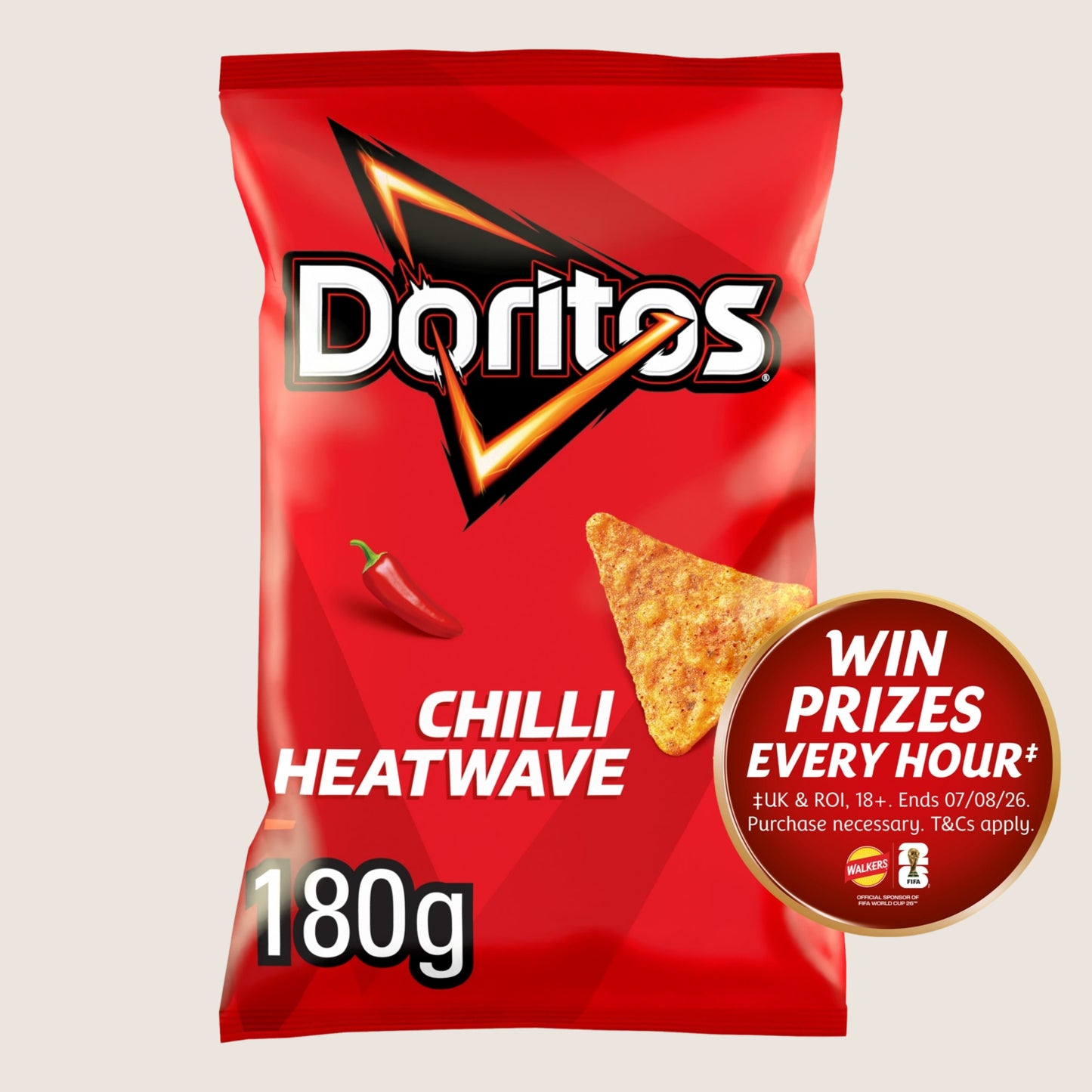 Doritos Chilli Heatwave Tortilla Chips Sharing Crisps No Artificial Additives 180g