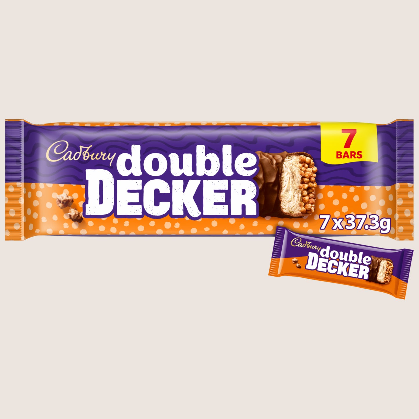 Cadbury Double Decker Chocolate Bar 7 Pack 7 x 37.3g