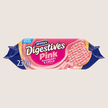 McVitie's Limited Edition Digestive Pink Raspberry & Cream Flavour Free From Artificial Additives 232g