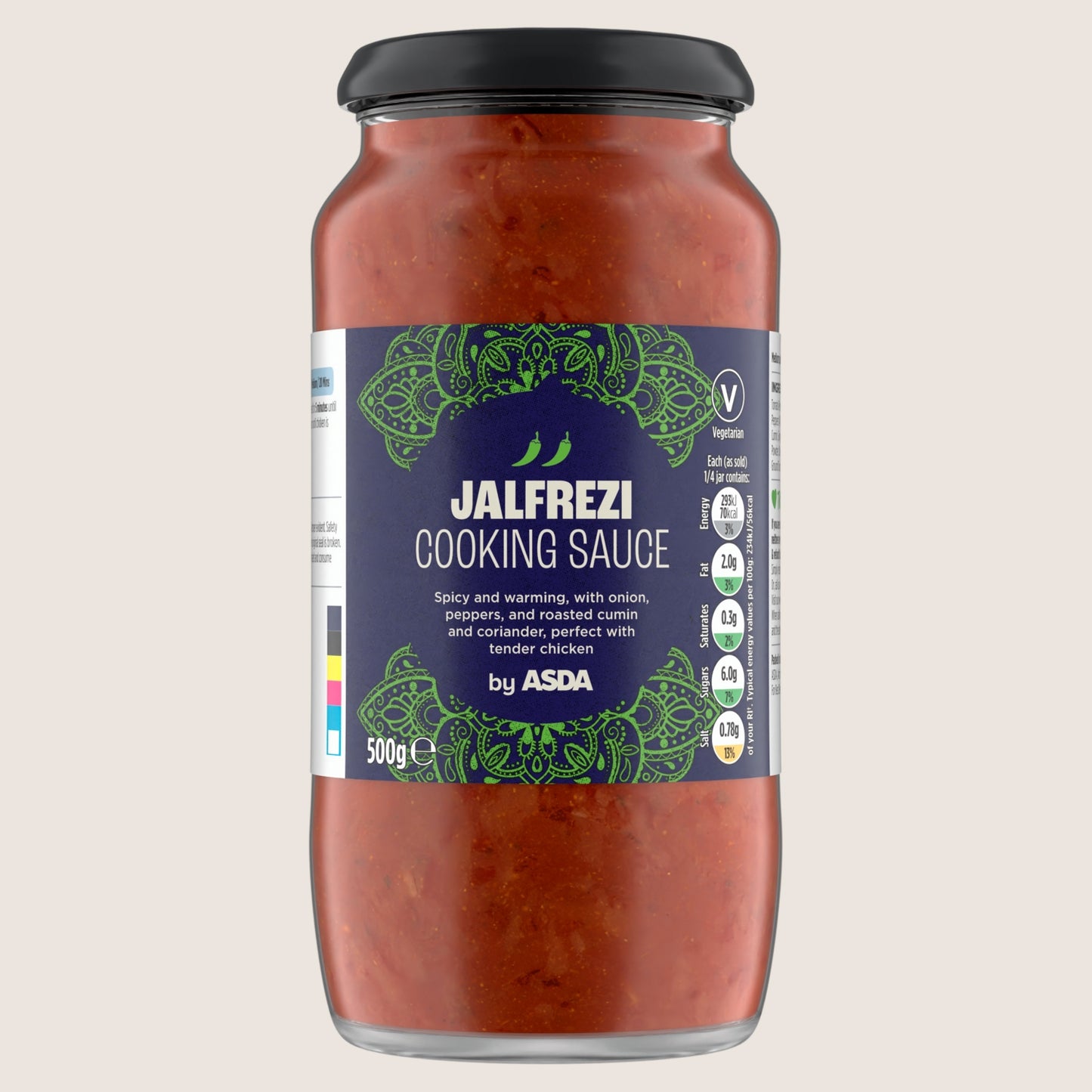 ASDA Jalfrezi Cooking Sauce No Artificial Additives 500g