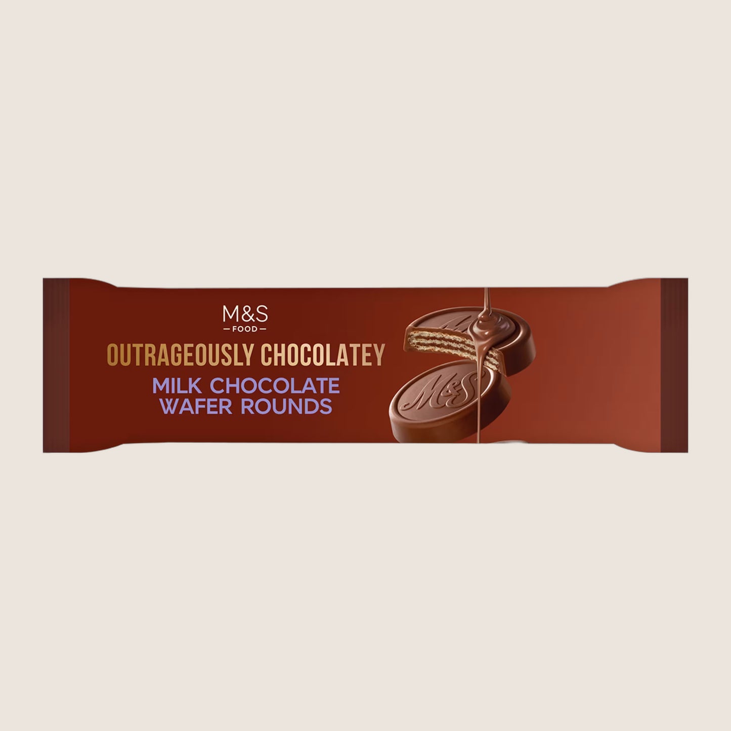 M&S Outrageously Chocolatey Milk Chocolate Wafer Rounds 144 g