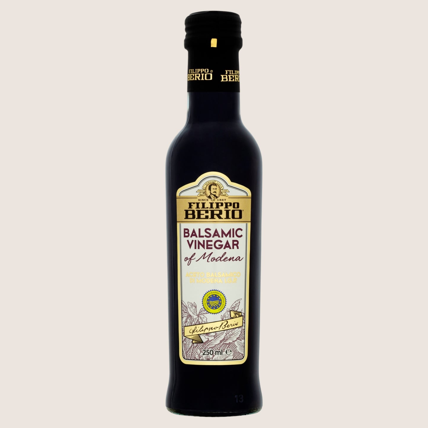 Filippo Berio Balsamic Vinegar of Modena No Artificial Additives 250ml