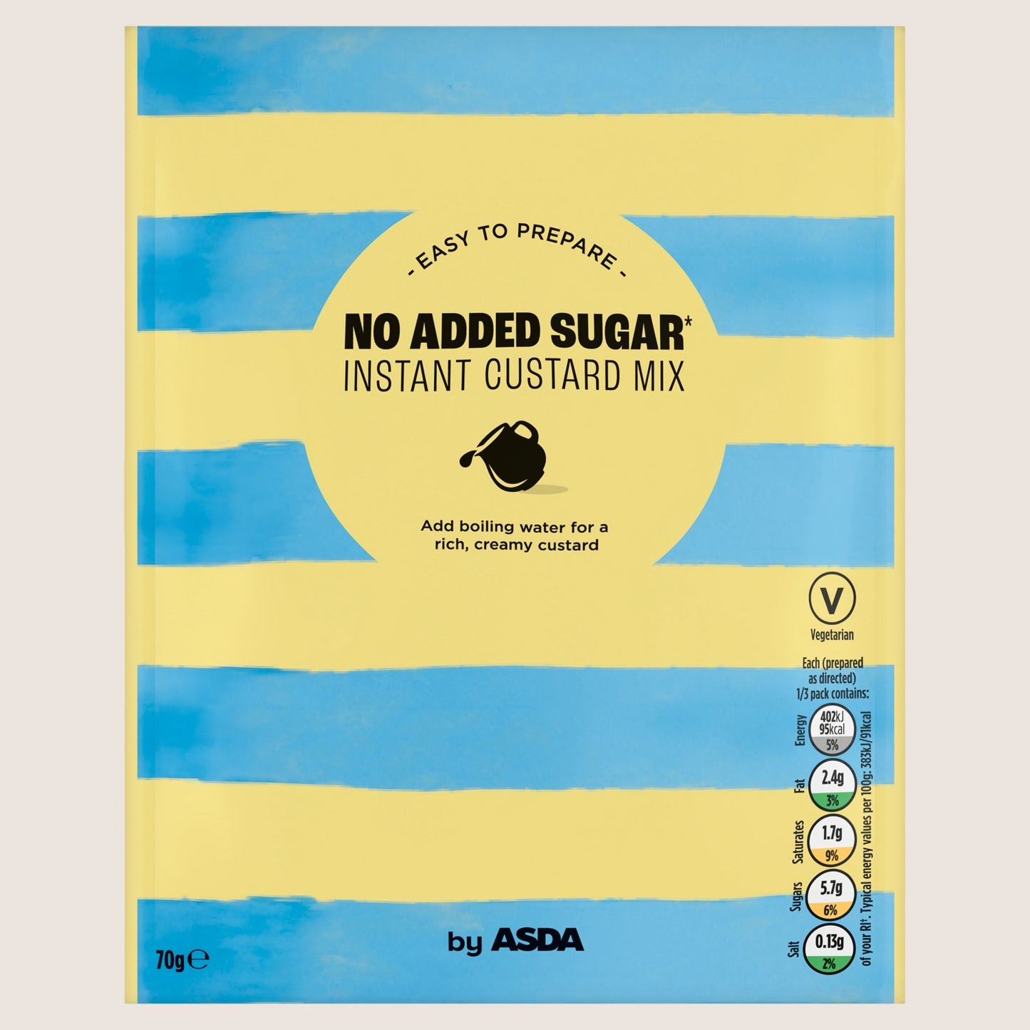 ASDA Instant Custard Mix No Added Sugar 70g
