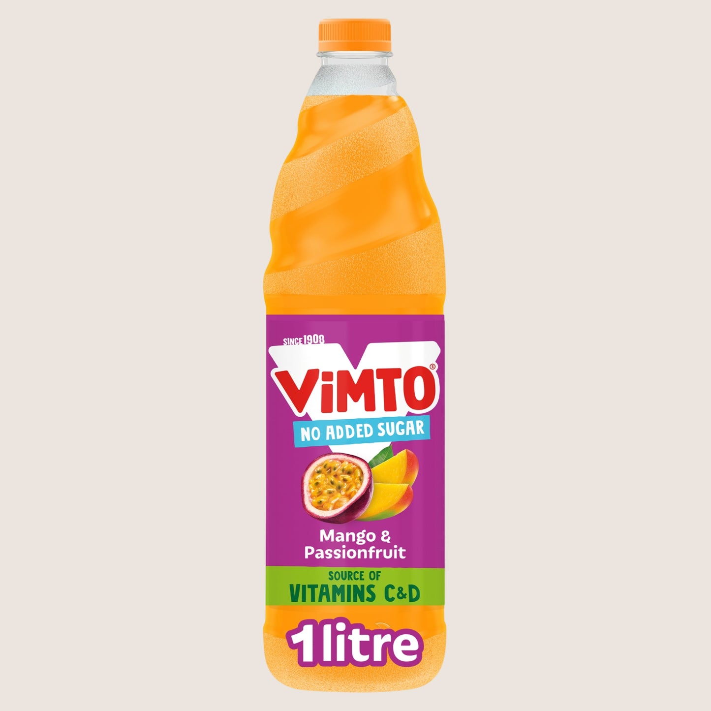 Vimto Real Fruit Squash Mango & Passionfruit No Added Sugar 1 Litre