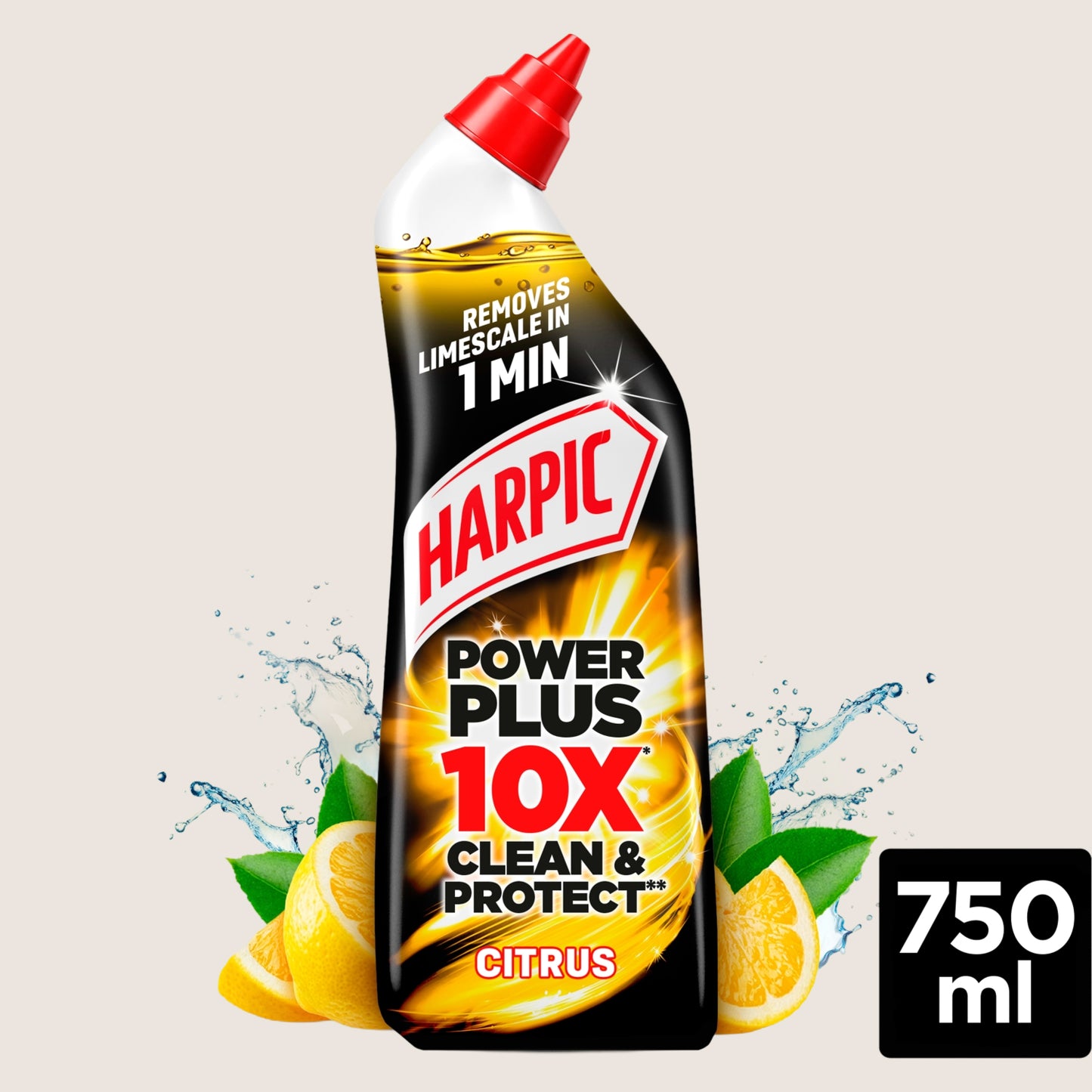 Harpic Power Plus 10X Clean and Protect Citrus 750ml