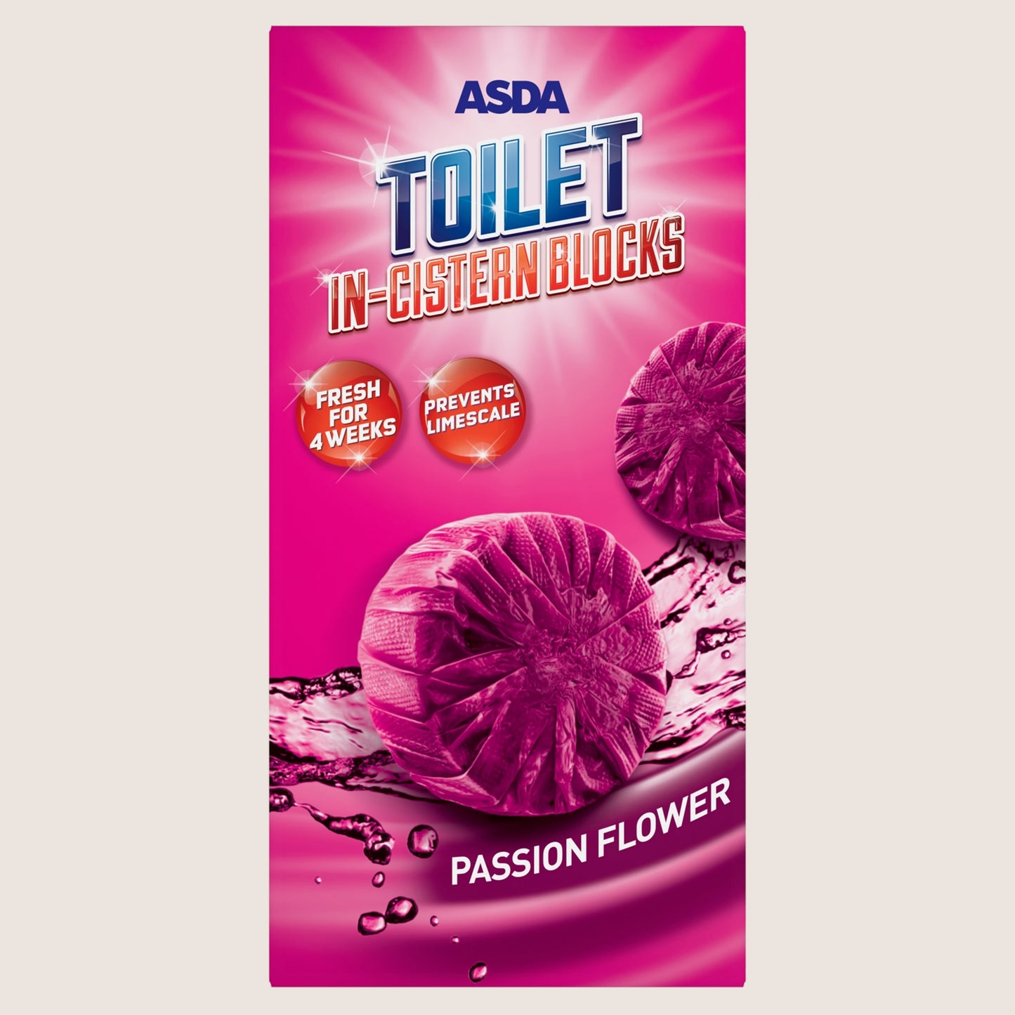 ASDA Passion Flower Toilet In-Cistern Blocks 2 x 45g