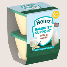 Heinz Immunity Support Milk and Vanilla Pot 6+ Months Baby Food 6 Months Plus 2x100g