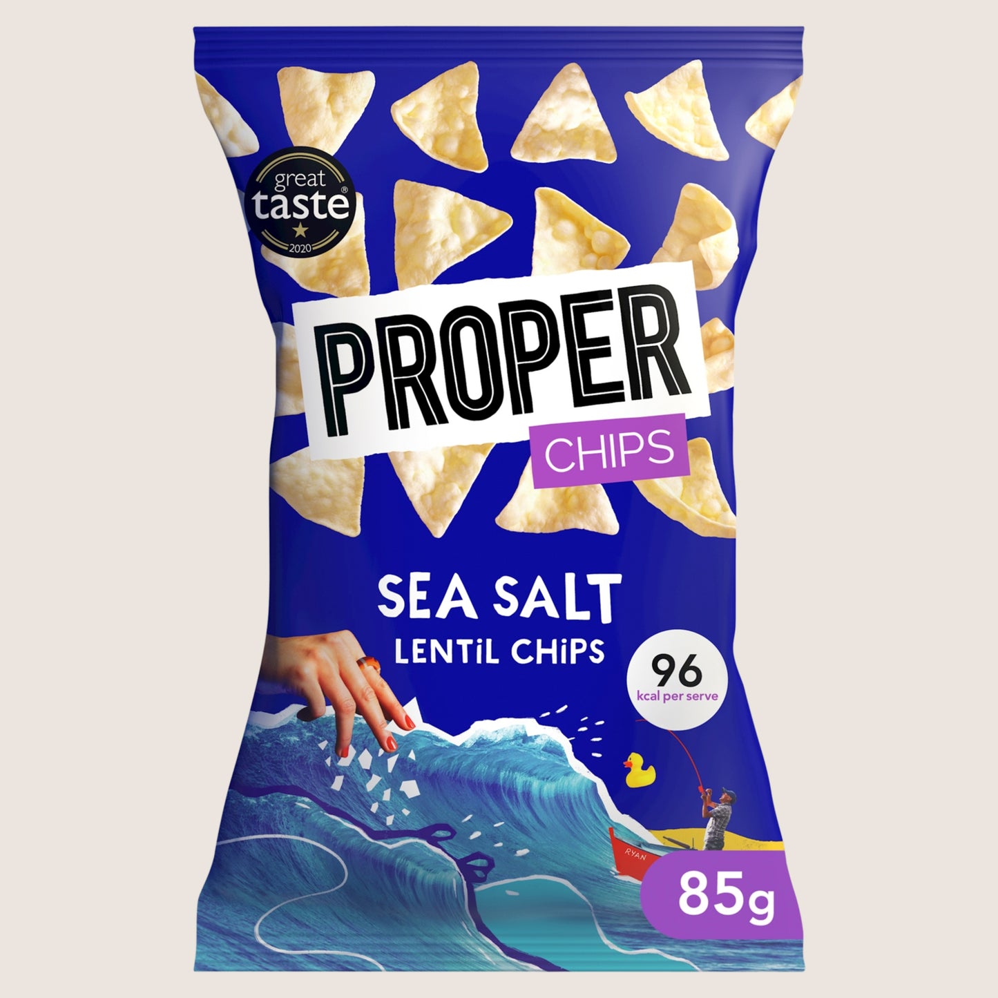 Proper chips Sea Salt Lentil Chips Gluten Free 85g