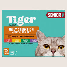 Tiger by ASDA Tiger Meaty & Poultry Selection in Jelly 8+ Years Complete Nutrition 12 x 100g